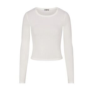 ETERNE LONG SLEEVE BABY TEE IVORY M NWT
